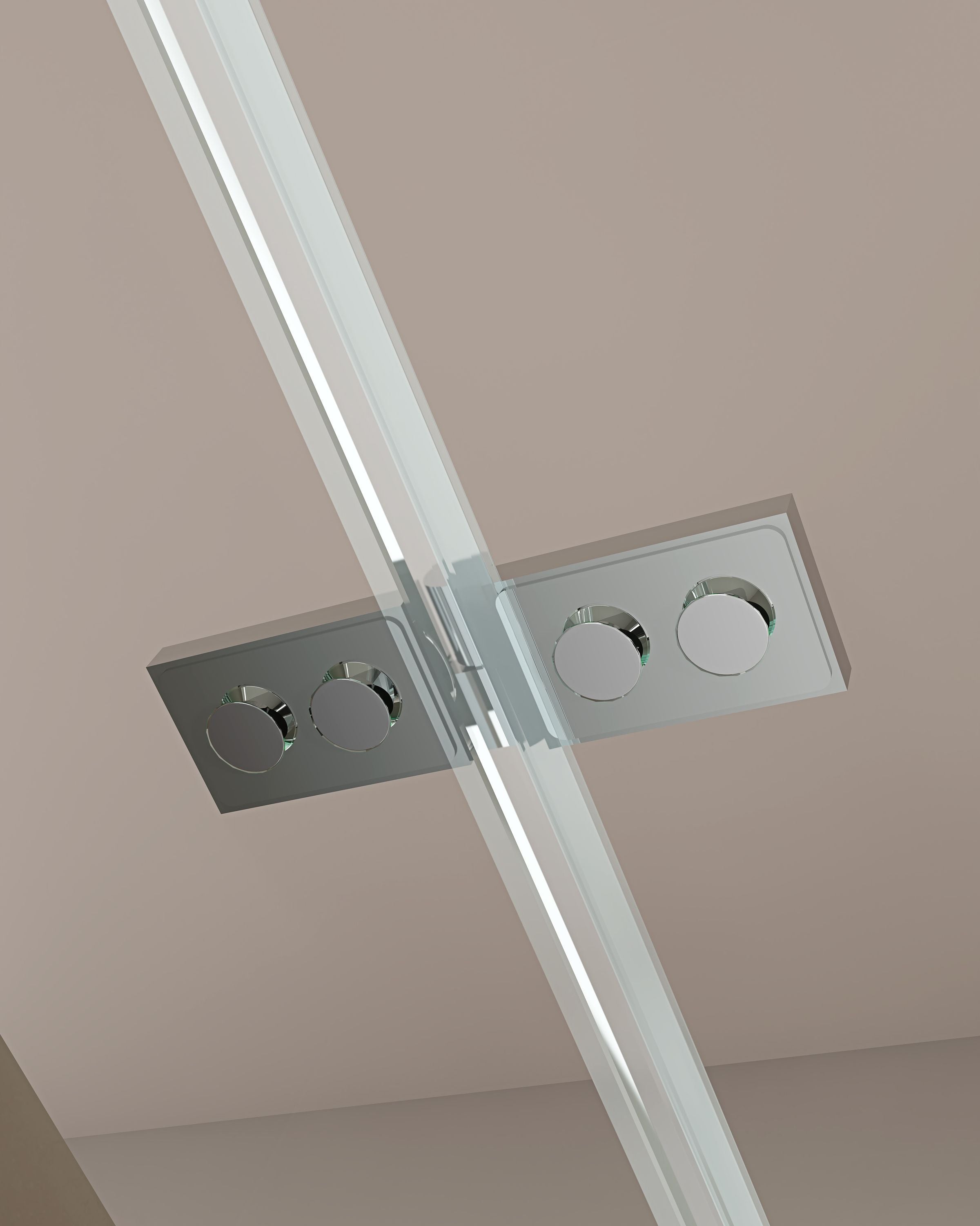 Chuveiro de canto com portas giratórias, entrada de canto EX809