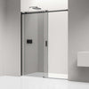 Chuveiro de alcova com porta de correr NT806 FLEX Preto mate