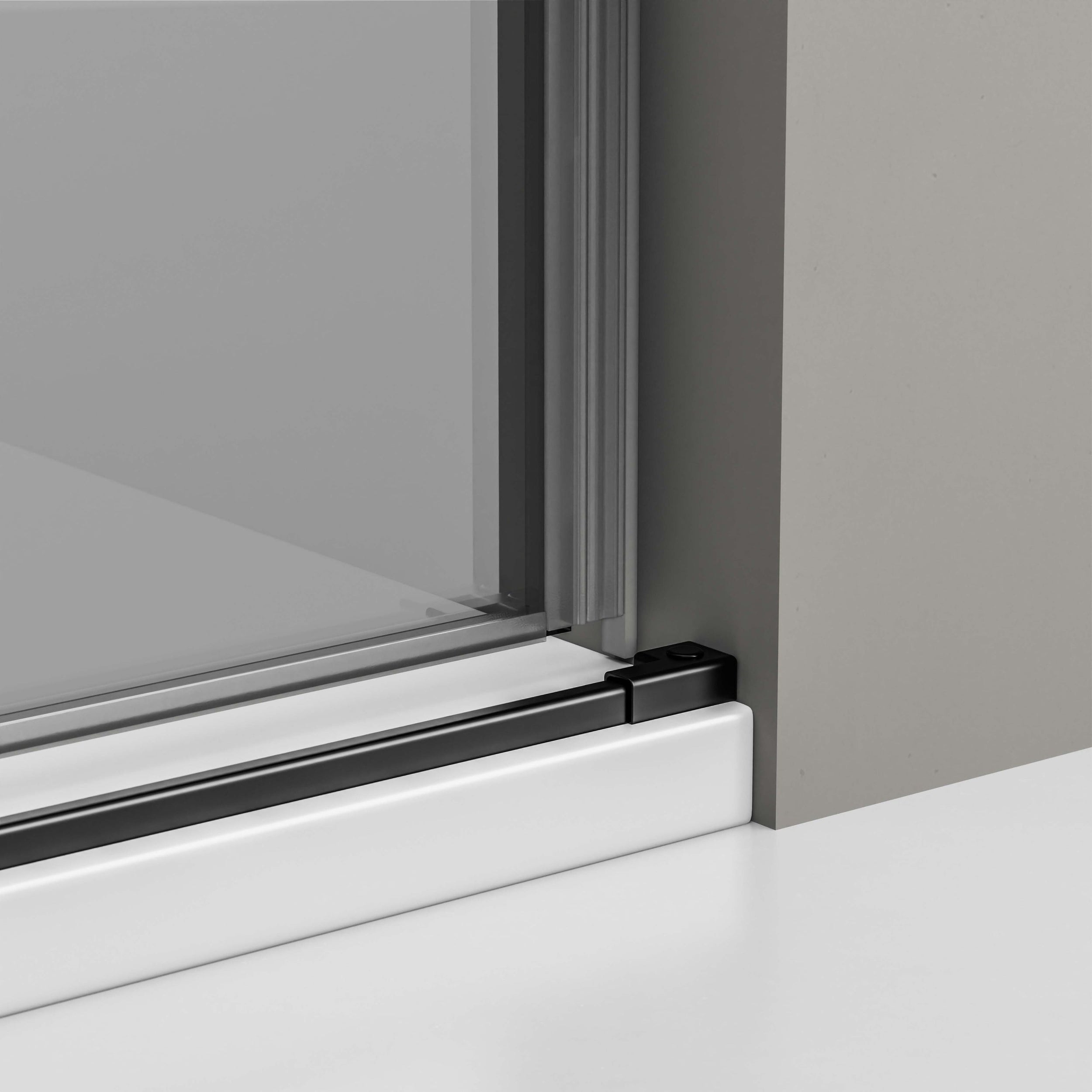 Chuveiro de alcova com porta de correr NT806 FLEX Preto mate