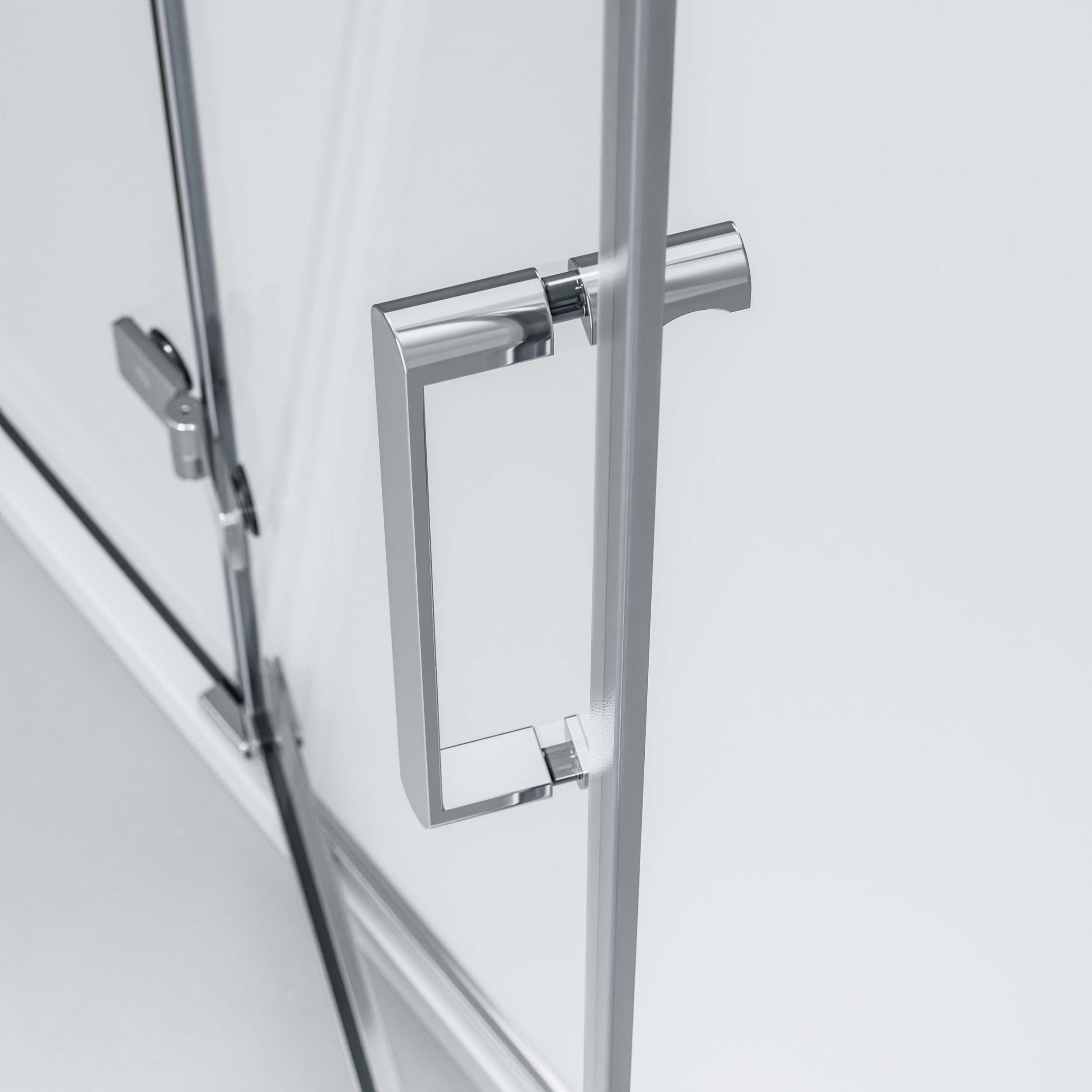 Duche de nicho com porta giratória em painel fixo NT403
